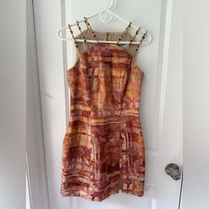 Vintage 90s Beaded Strap Dress